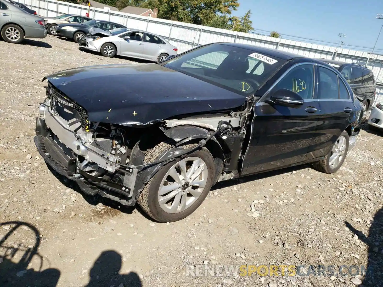 2 Photograph of a damaged car 55SWF8EB2KU284431 MERCEDES-BENZ C CLASS 2019