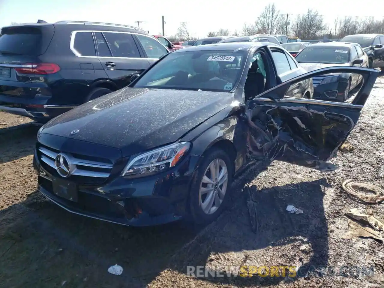 2 Photograph of a damaged car 55SWF8EB2KU287104 MERCEDES-BENZ C-CLASS 2019