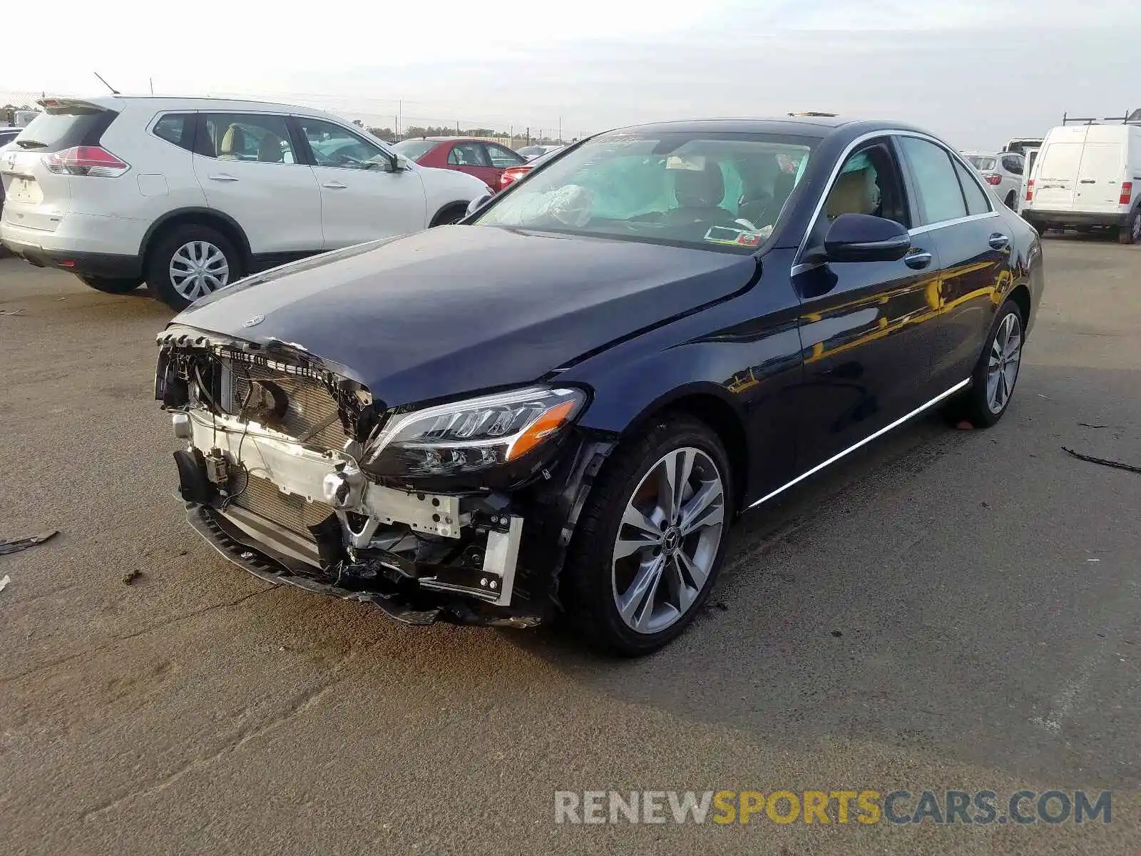 2 Photograph of a damaged car 55SWF8EB2KU294487 MERCEDES-BENZ C CLASS 2019