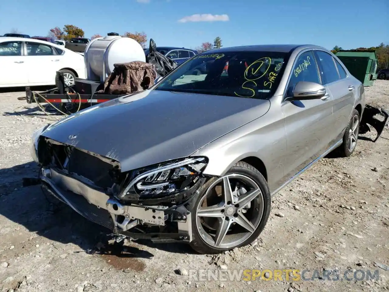 2 Photograph of a damaged car 55SWF8EB2KU315192 MERCEDES-BENZ C-CLASS 2019