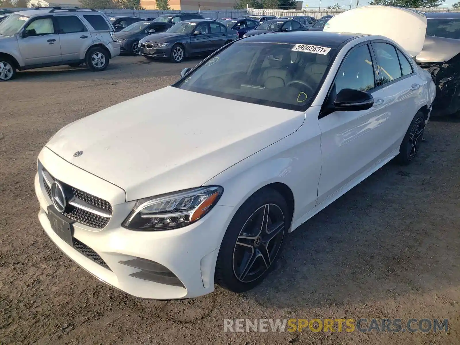 2 Photograph of a damaged car 55SWF8EB2KU321896 MERCEDES-BENZ C-CLASS 2019