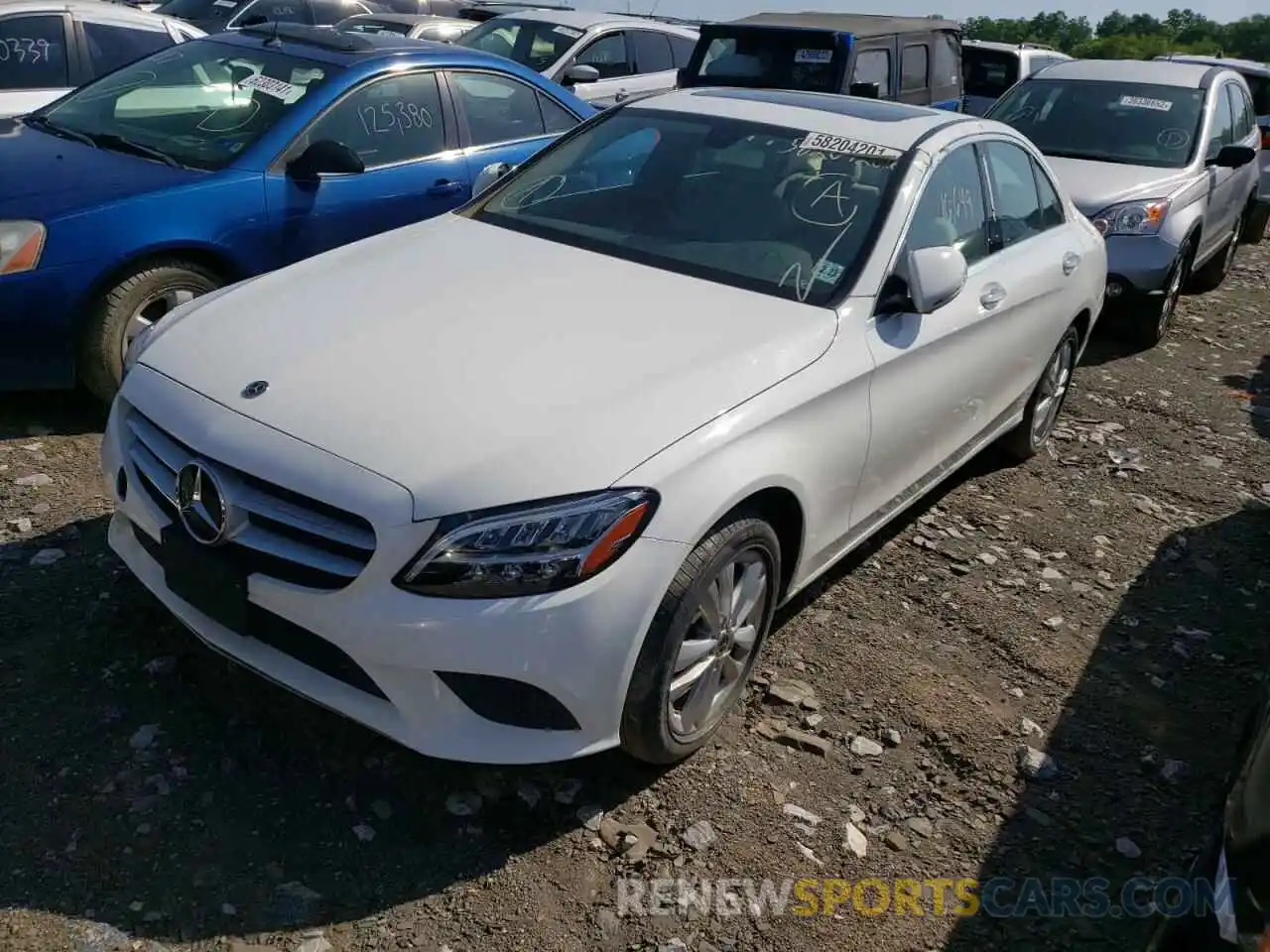 2 Photograph of a damaged car 55SWF8EB3KU287936 MERCEDES-BENZ C-CLASS 2019