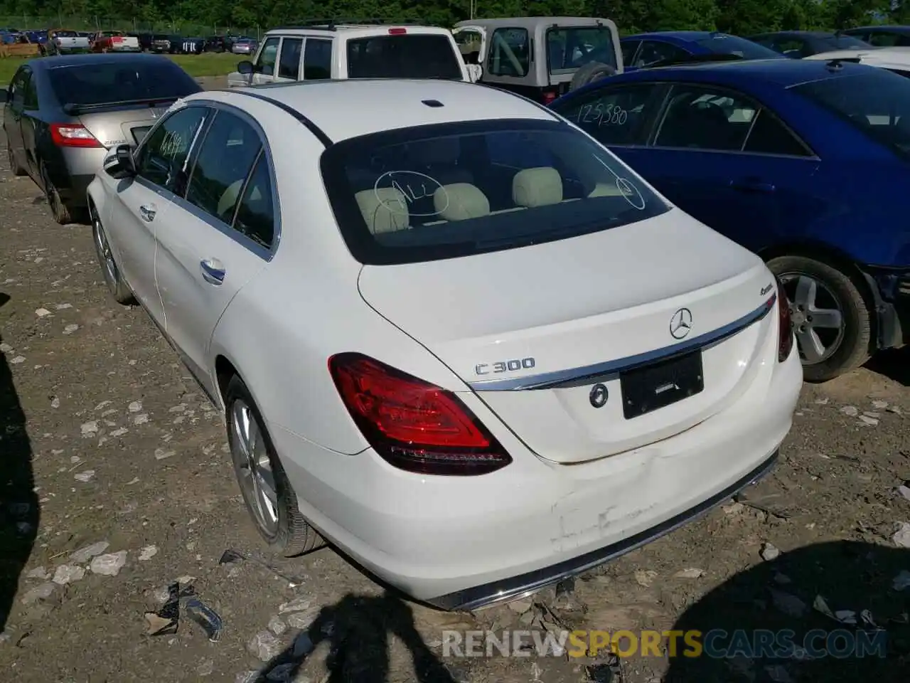 3 Photograph of a damaged car 55SWF8EB3KU287936 MERCEDES-BENZ C-CLASS 2019