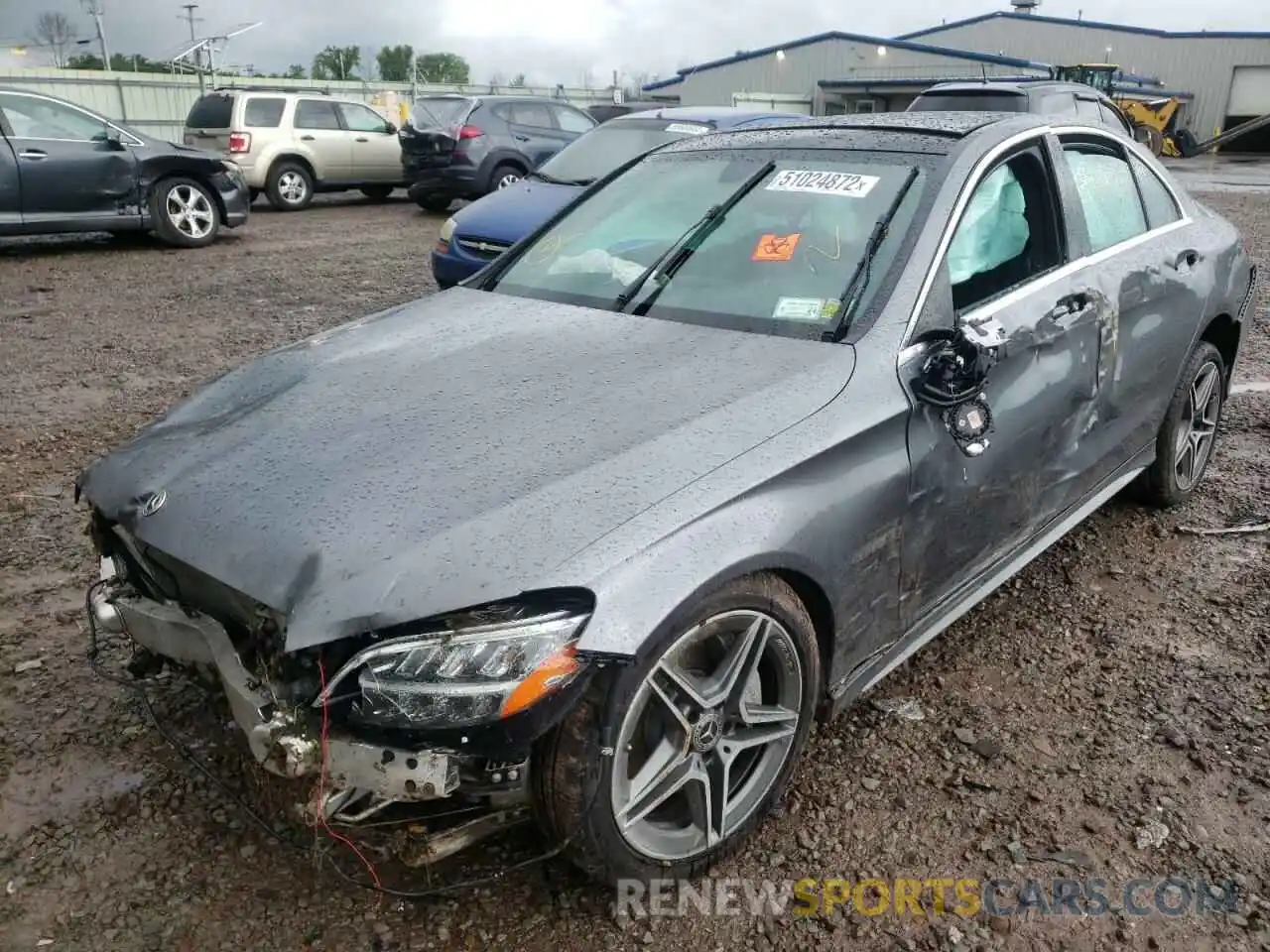 2 Photograph of a damaged car 55SWF8EB3KU291680 MERCEDES-BENZ C-CLASS 2019