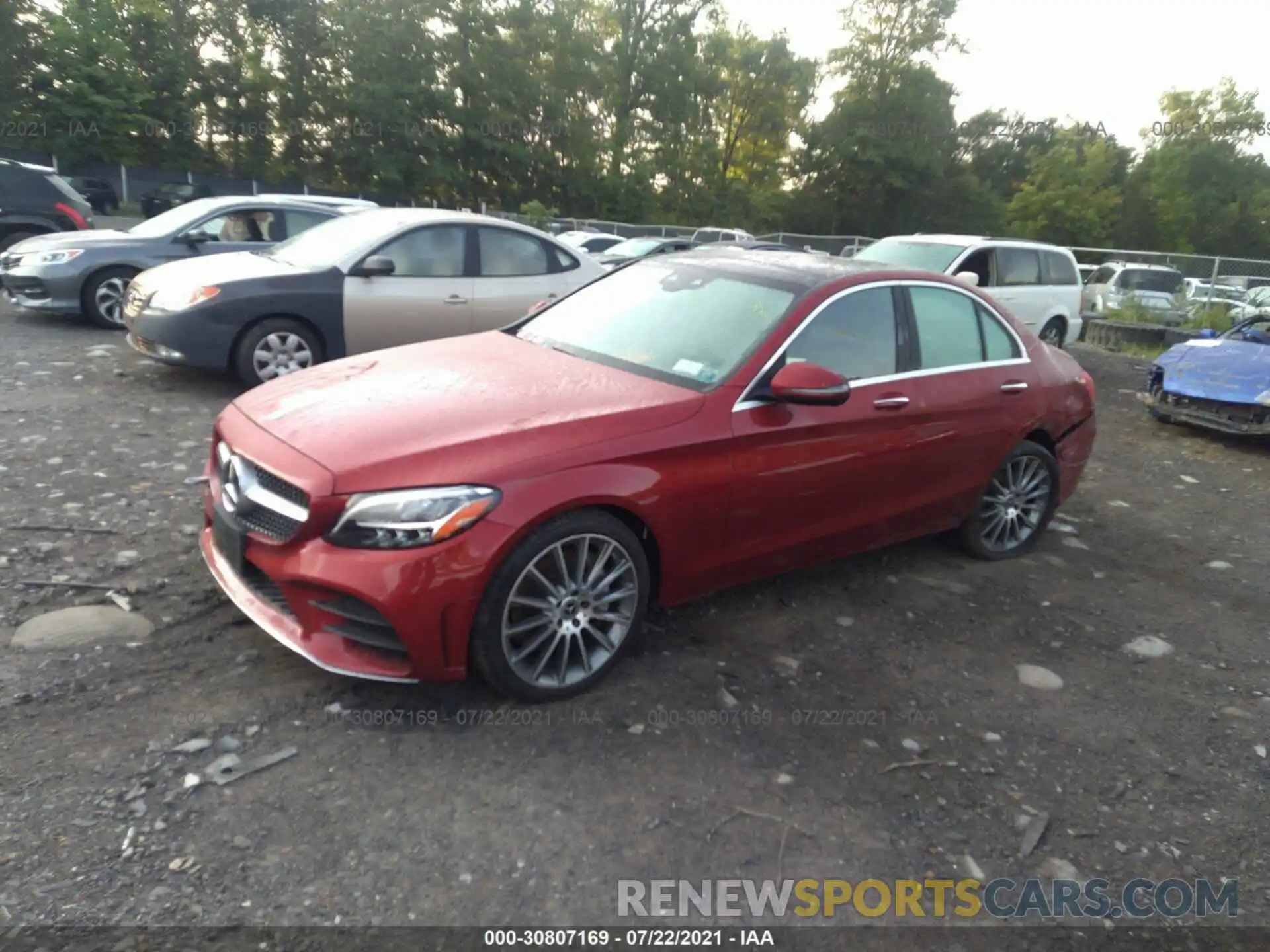 2 Photograph of a damaged car 55SWF8EB3KU308252 MERCEDES-BENZ C-CLASS 2019