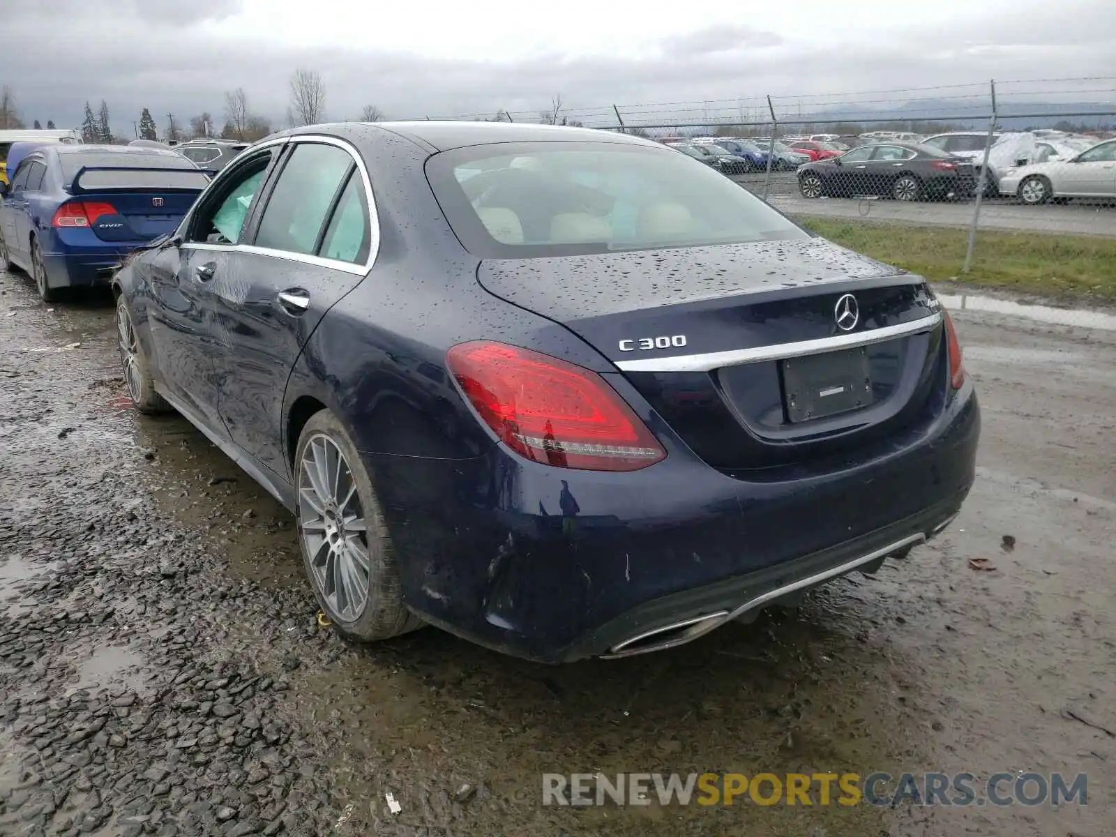 3 Photograph of a damaged car 55SWF8EB4KU296838 MERCEDES-BENZ C CLASS 2019