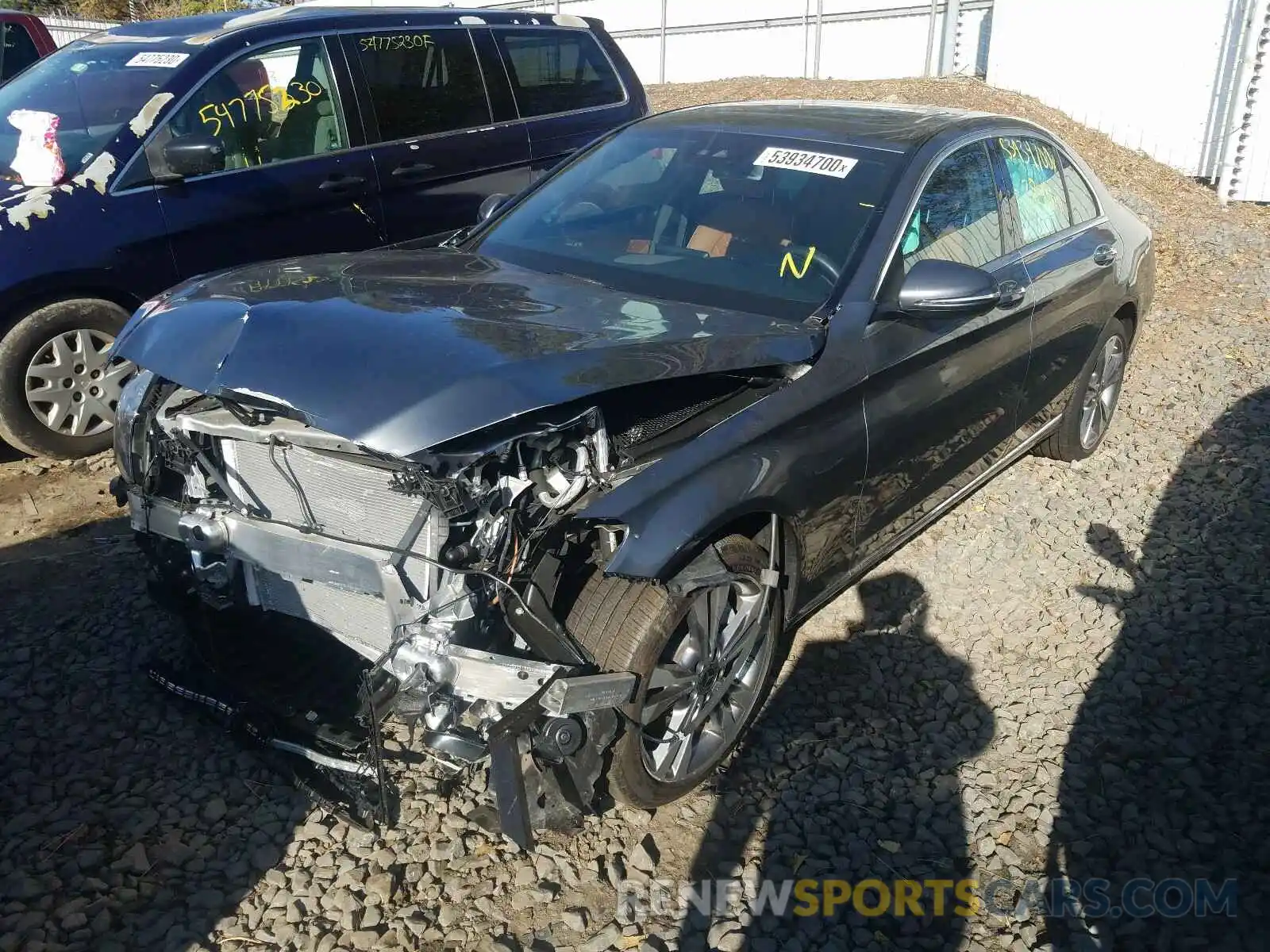 2 Photograph of a damaged car 55SWF8EB4KU298086 MERCEDES-BENZ C CLASS 2019