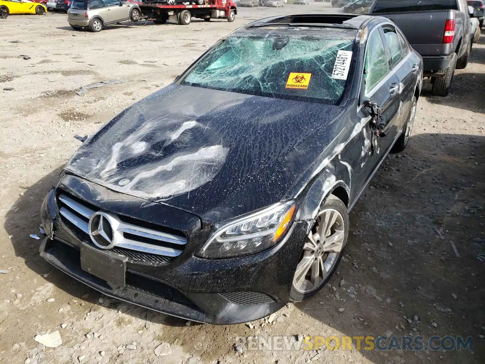 2 Photograph of a damaged car 55SWF8EB4KU305652 MERCEDES-BENZ C-CLASS 2019