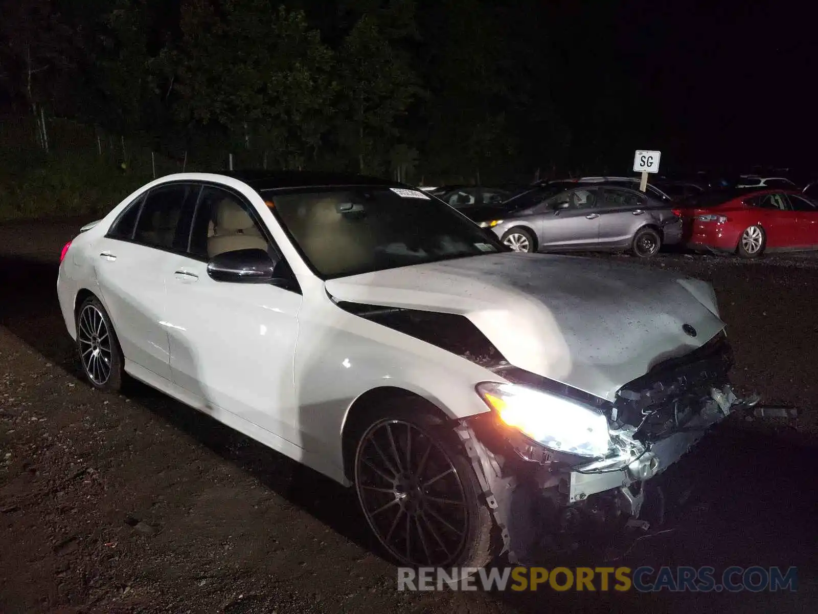 1 Photograph of a damaged car 55SWF8EB4KU315291 MERCEDES-BENZ C-CLASS 2019