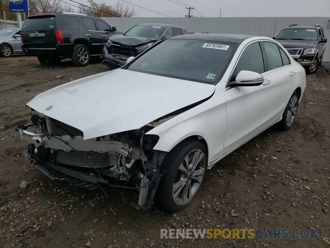 2 Photograph of a damaged car 55SWF8EB5KU284830 MERCEDES-BENZ C-CLASS 2019