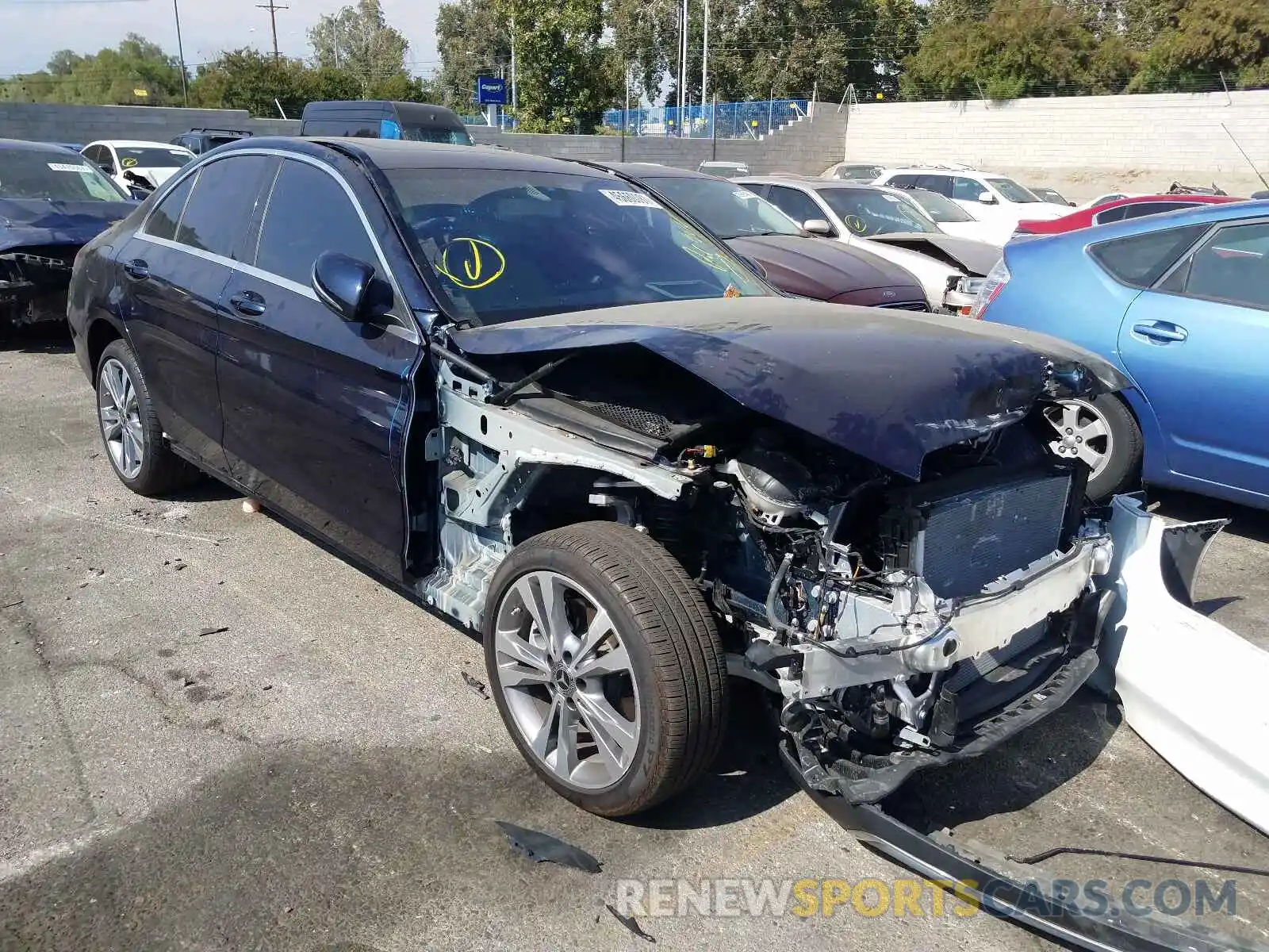 1 Photograph of a damaged car 55SWF8EB5KU315817 MERCEDES-BENZ C-CLASS 2019