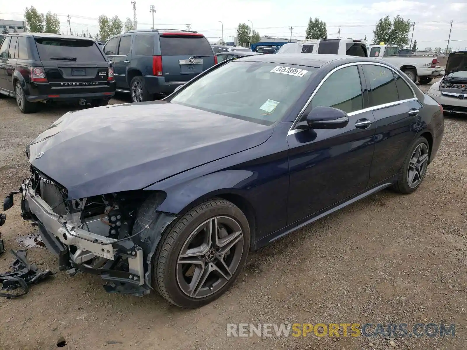 2 Photograph of a damaged car 55SWF8EB5KU322492 MERCEDES-BENZ C-CLASS 2019