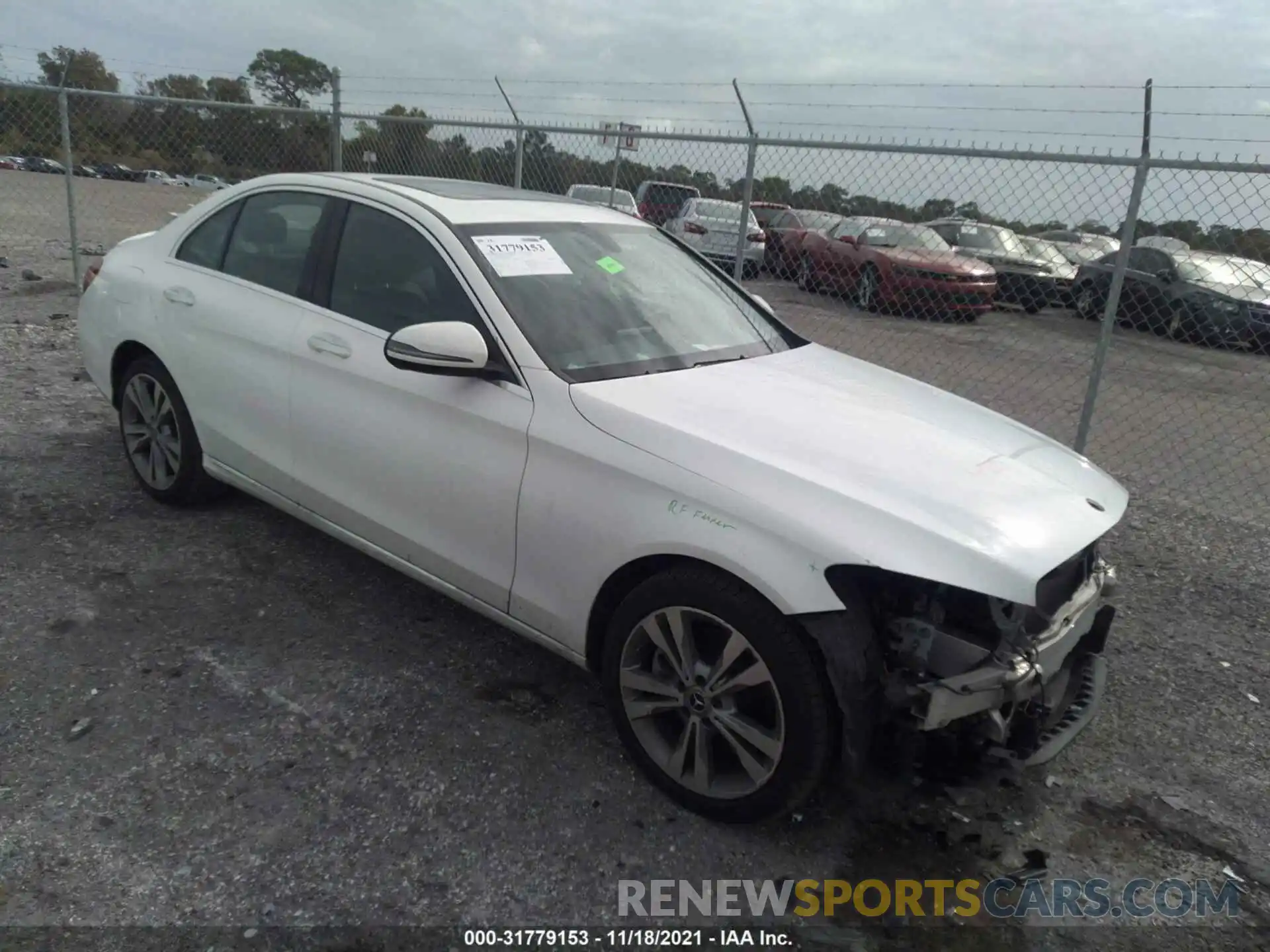 1 Photograph of a damaged car 55SWF8EB6KU292743 MERCEDES-BENZ C-CLASS 2019