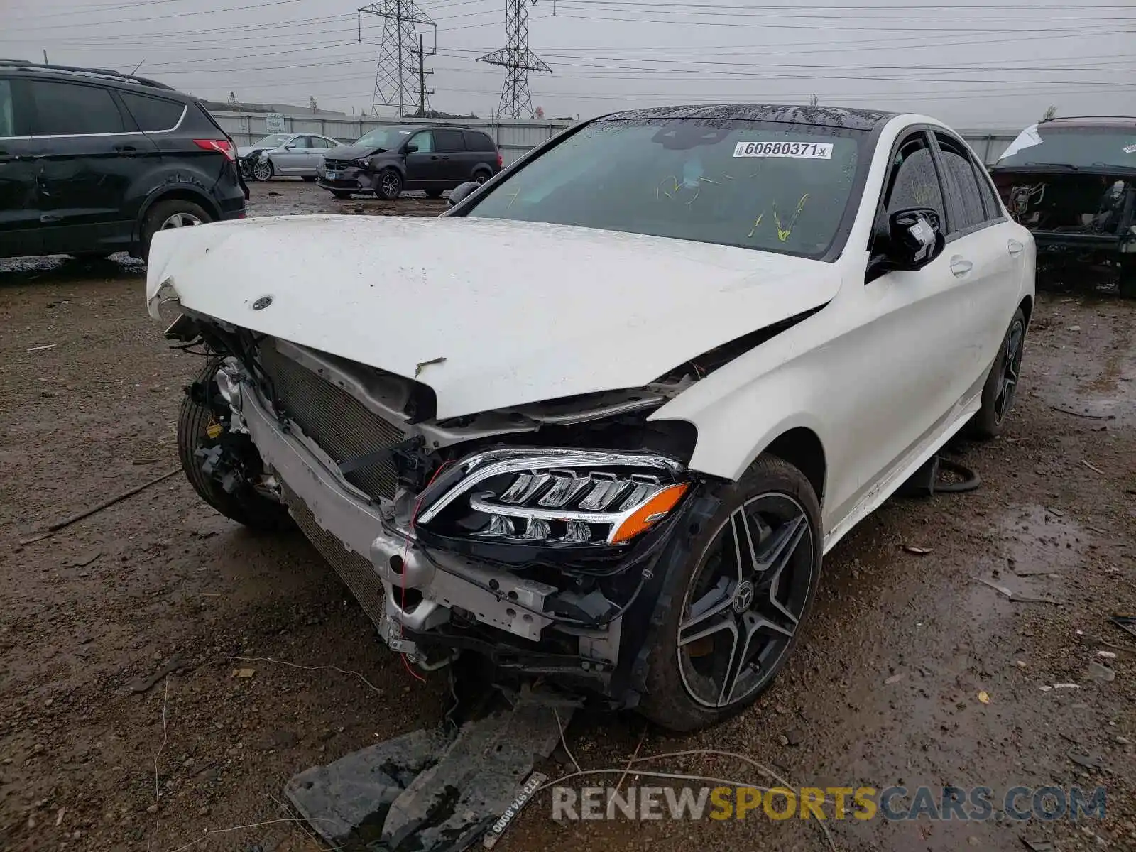 2 Photograph of a damaged car 55SWF8EB6KU314448 MERCEDES-BENZ C-CLASS 2019