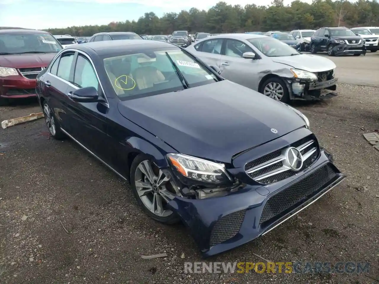 1 Photograph of a damaged car 55SWF8EB7KU301501 MERCEDES-BENZ C-CLASS 2019