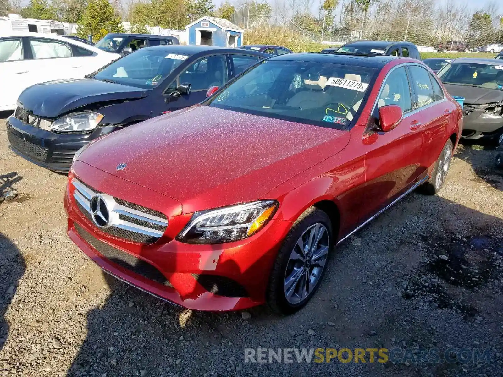 2 Photograph of a damaged car 55SWF8EB7KU309324 MERCEDES-BENZ C CLASS 2019