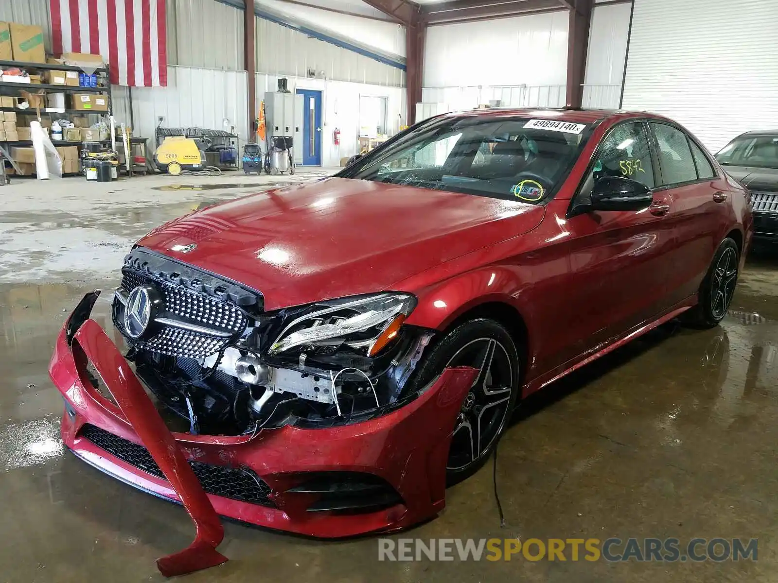 2 Photograph of a damaged car 55SWF8EB7KU314930 MERCEDES-BENZ C CLASS 2019