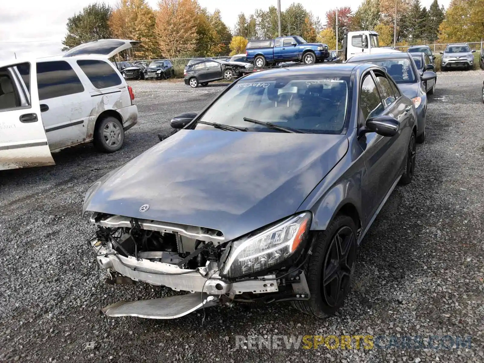 2 Фотография поврежденного автомобиля 55SWF8EB7KU320212 MERCEDES-BENZ C CLASS 2019