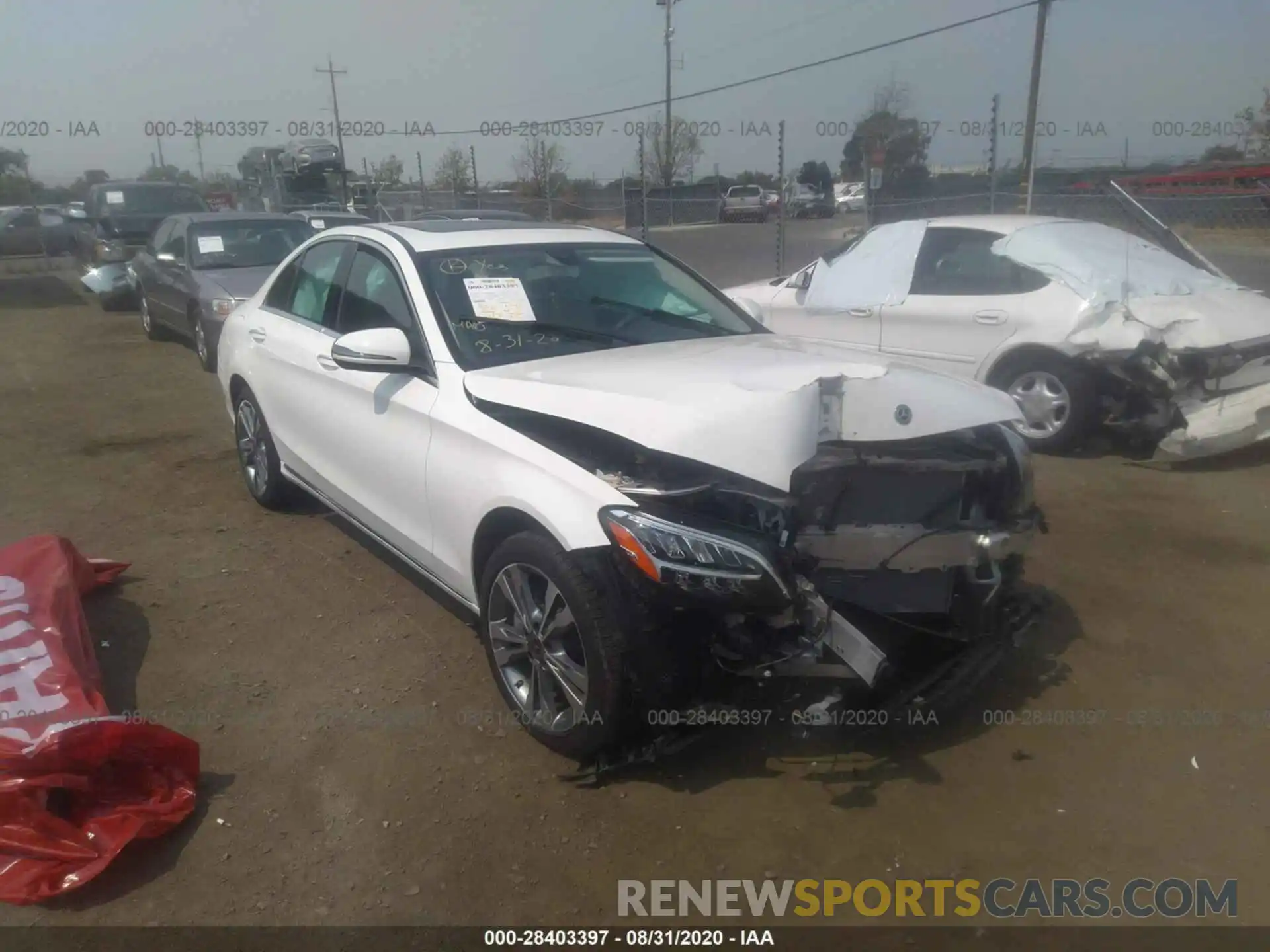 1 Photograph of a damaged car 55SWF8EB7KU322316 MERCEDES-BENZ C-CLASS 2019