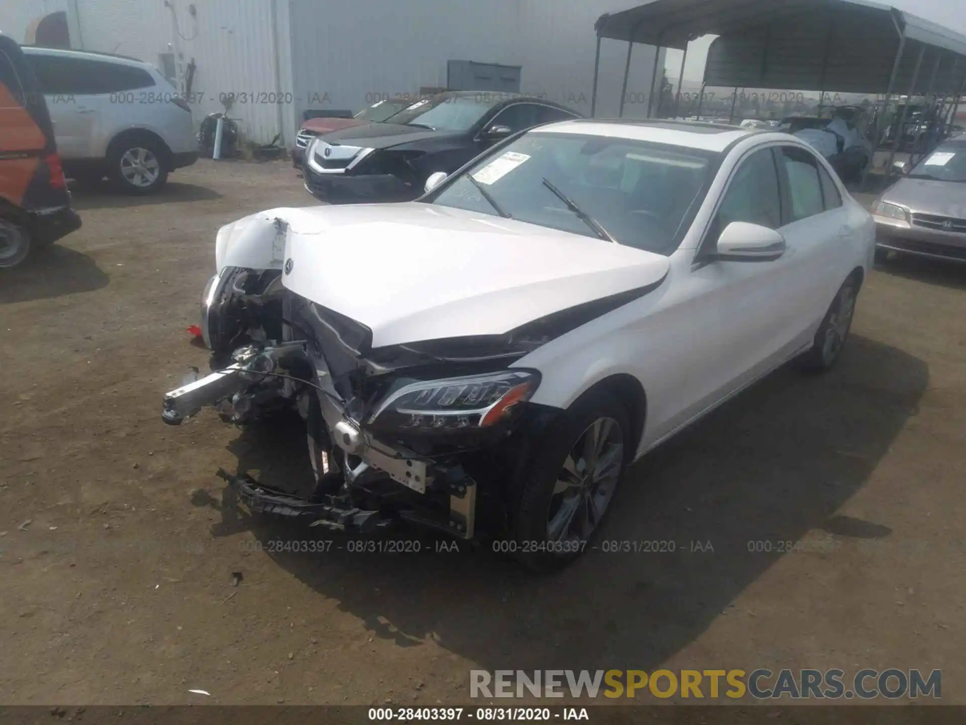 2 Photograph of a damaged car 55SWF8EB7KU322316 MERCEDES-BENZ C-CLASS 2019