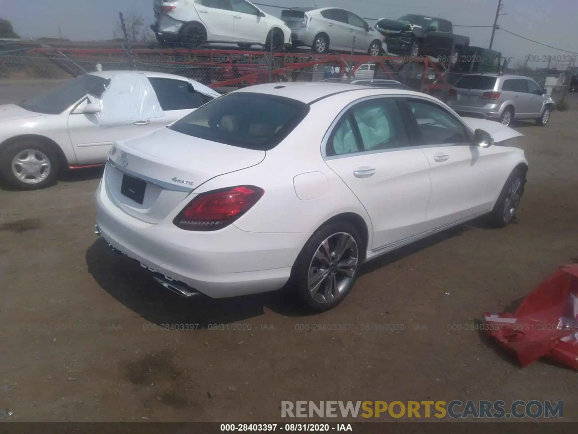 4 Photograph of a damaged car 55SWF8EB7KU322316 MERCEDES-BENZ C-CLASS 2019