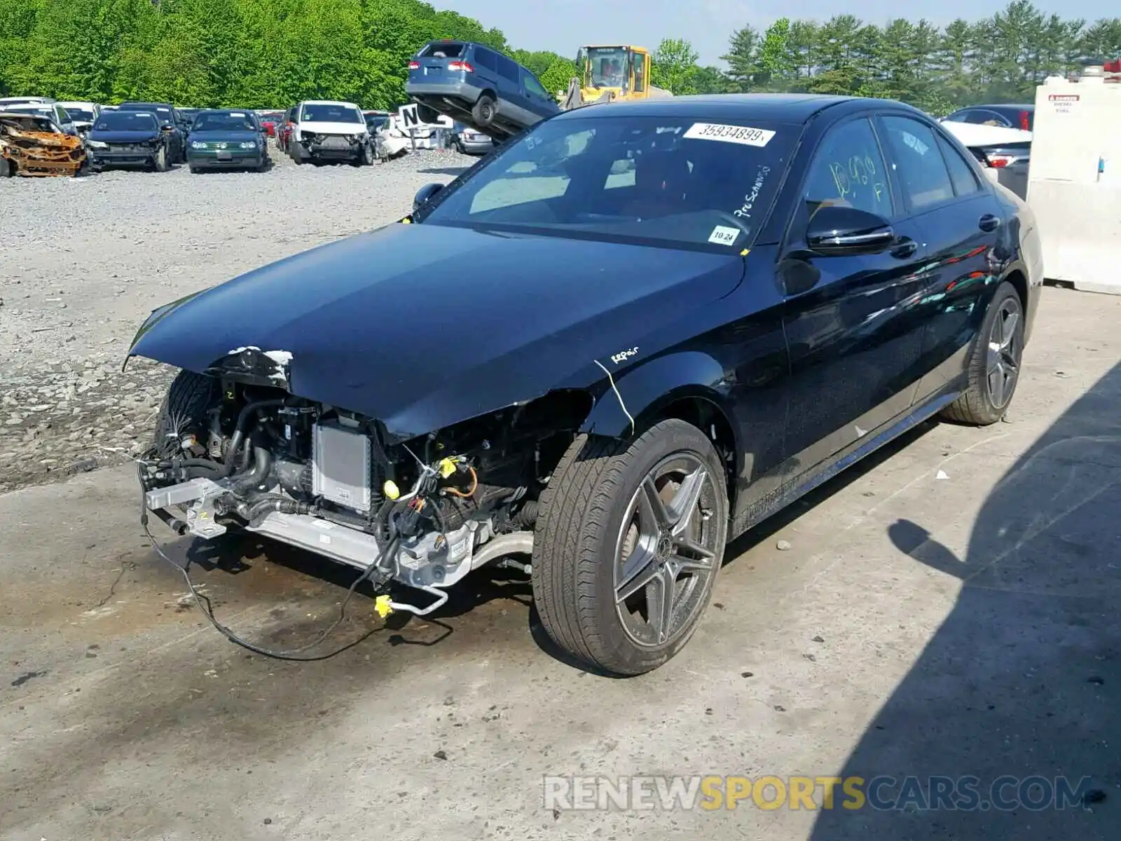 2 Photograph of a damaged car 55SWF8EB8KU282957 MERCEDES-BENZ C CLASS 2019