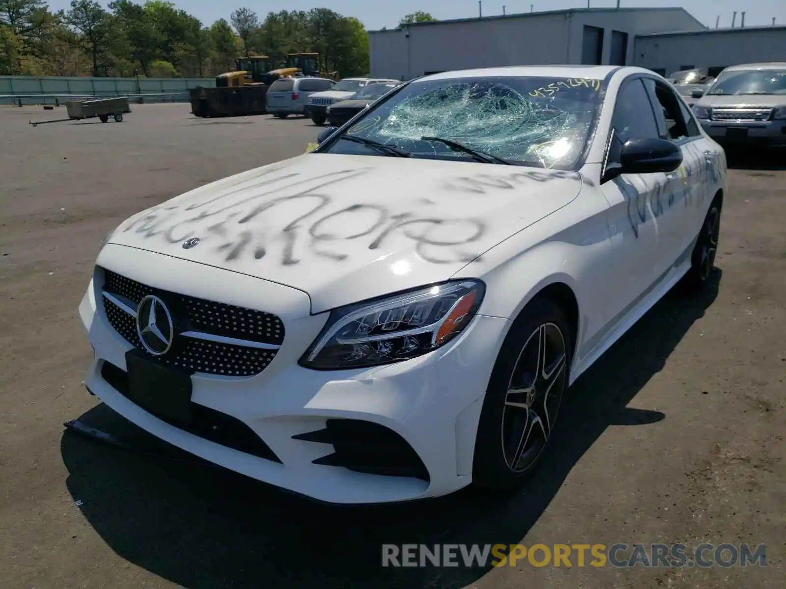 2 Photograph of a damaged car 55SWF8EB8KU286197 MERCEDES-BENZ C-CLASS 2019