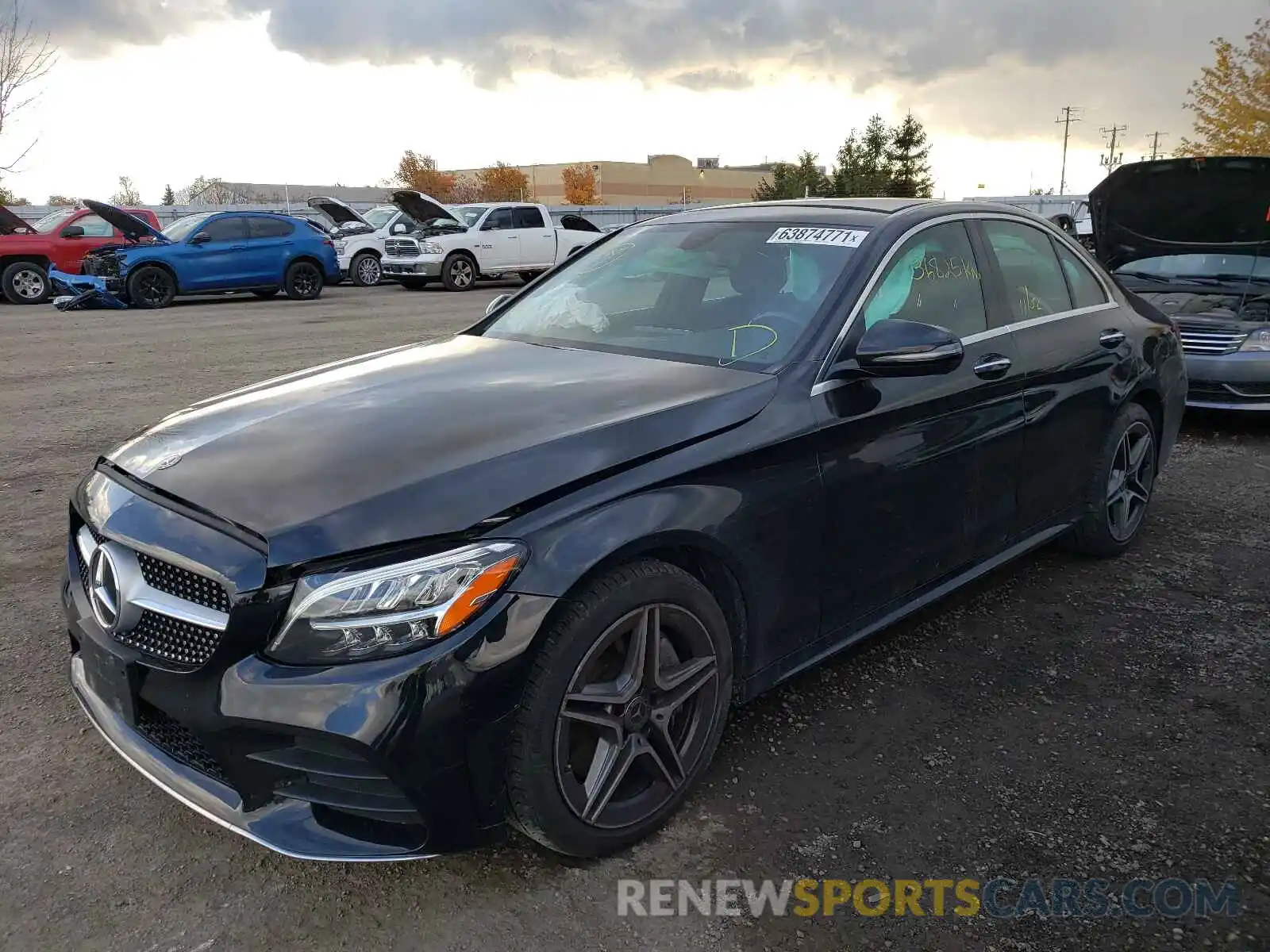 2 Photograph of a damaged car 55SWF8EB8KU293652 MERCEDES-BENZ C-CLASS 2019