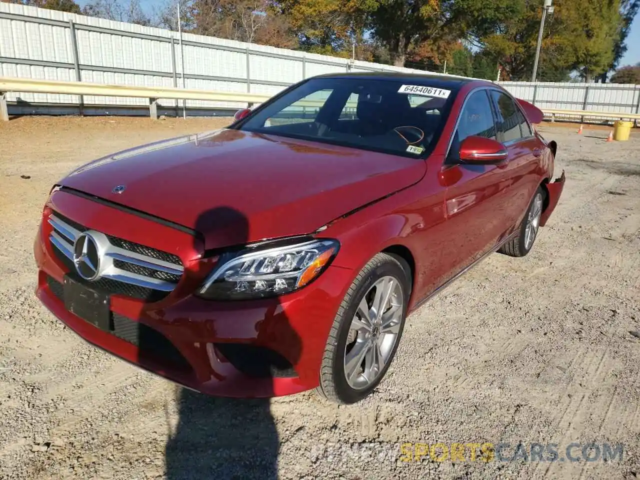 2 Photograph of a damaged car 55SWF8EB8KU301202 MERCEDES-BENZ C-CLASS 2019