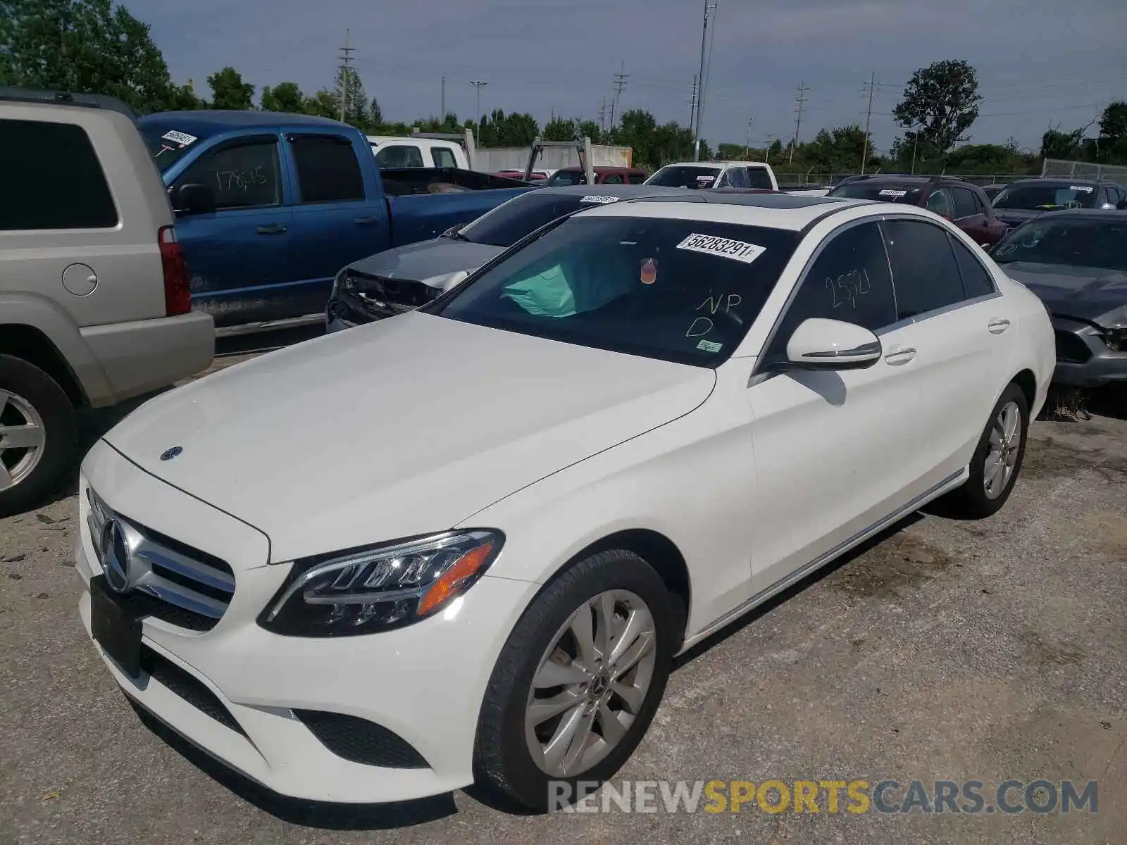 2 Photograph of a damaged car 55SWF8EB8KU308358 MERCEDES-BENZ C-CLASS 2019