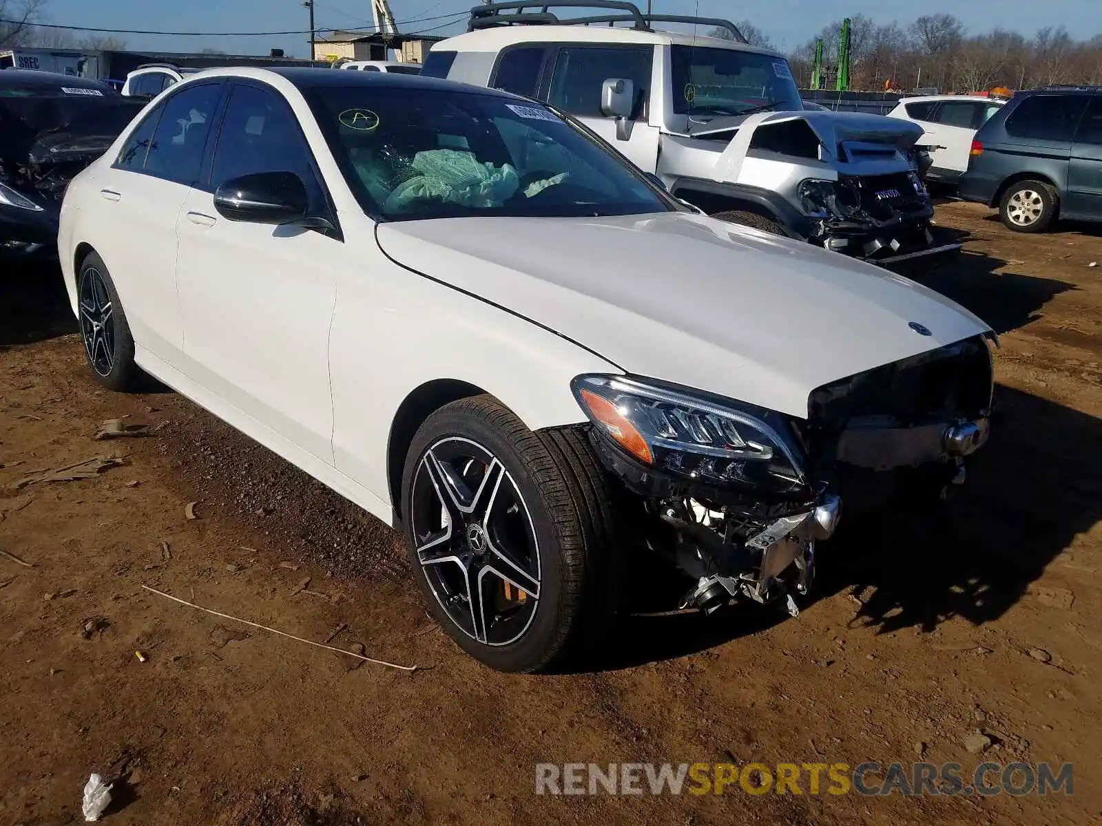 1 Photograph of a damaged car 55SWF8EB8KU309333 MERCEDES-BENZ C CLASS 2019