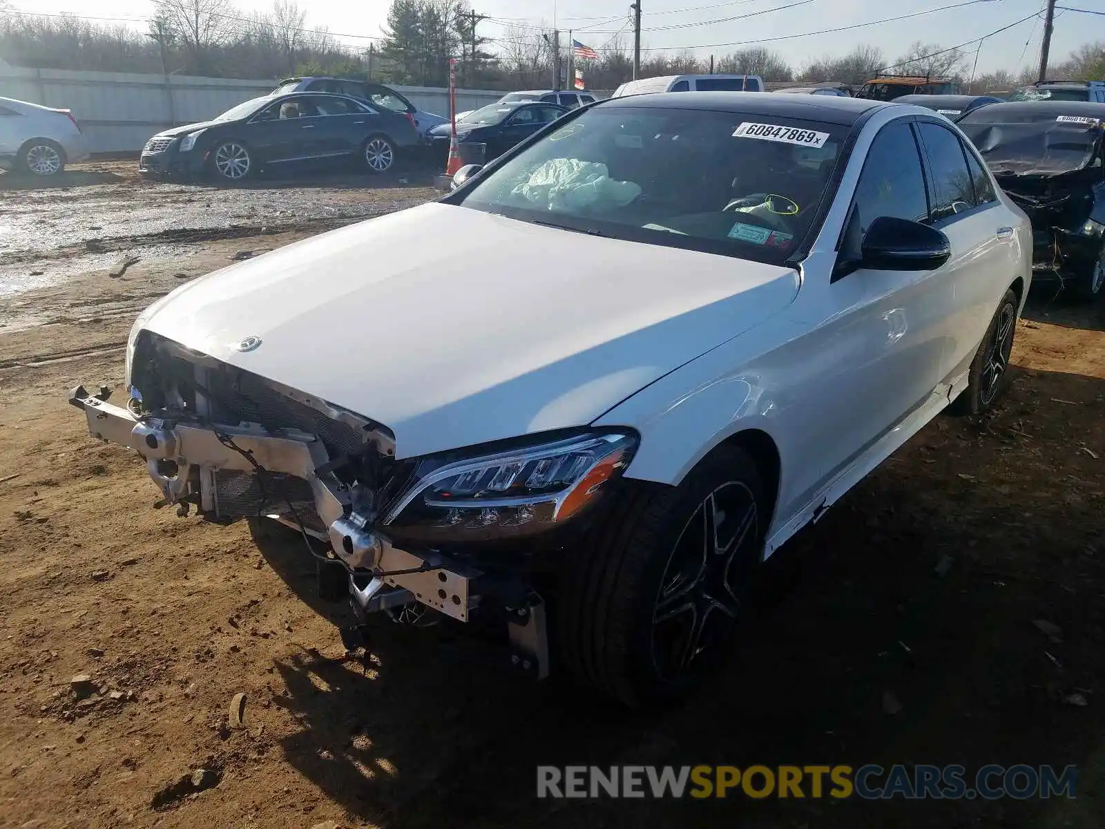 2 Photograph of a damaged car 55SWF8EB8KU309333 MERCEDES-BENZ C CLASS 2019