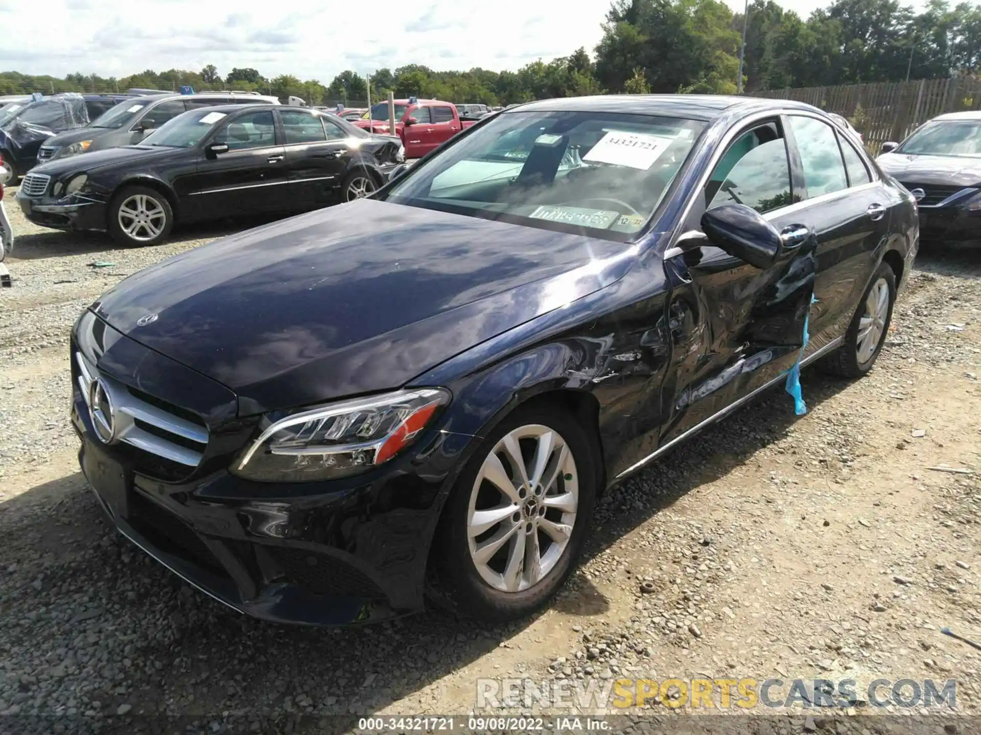 2 Photograph of a damaged car 55SWF8EB9KU297953 MERCEDES-BENZ C-CLASS 2019