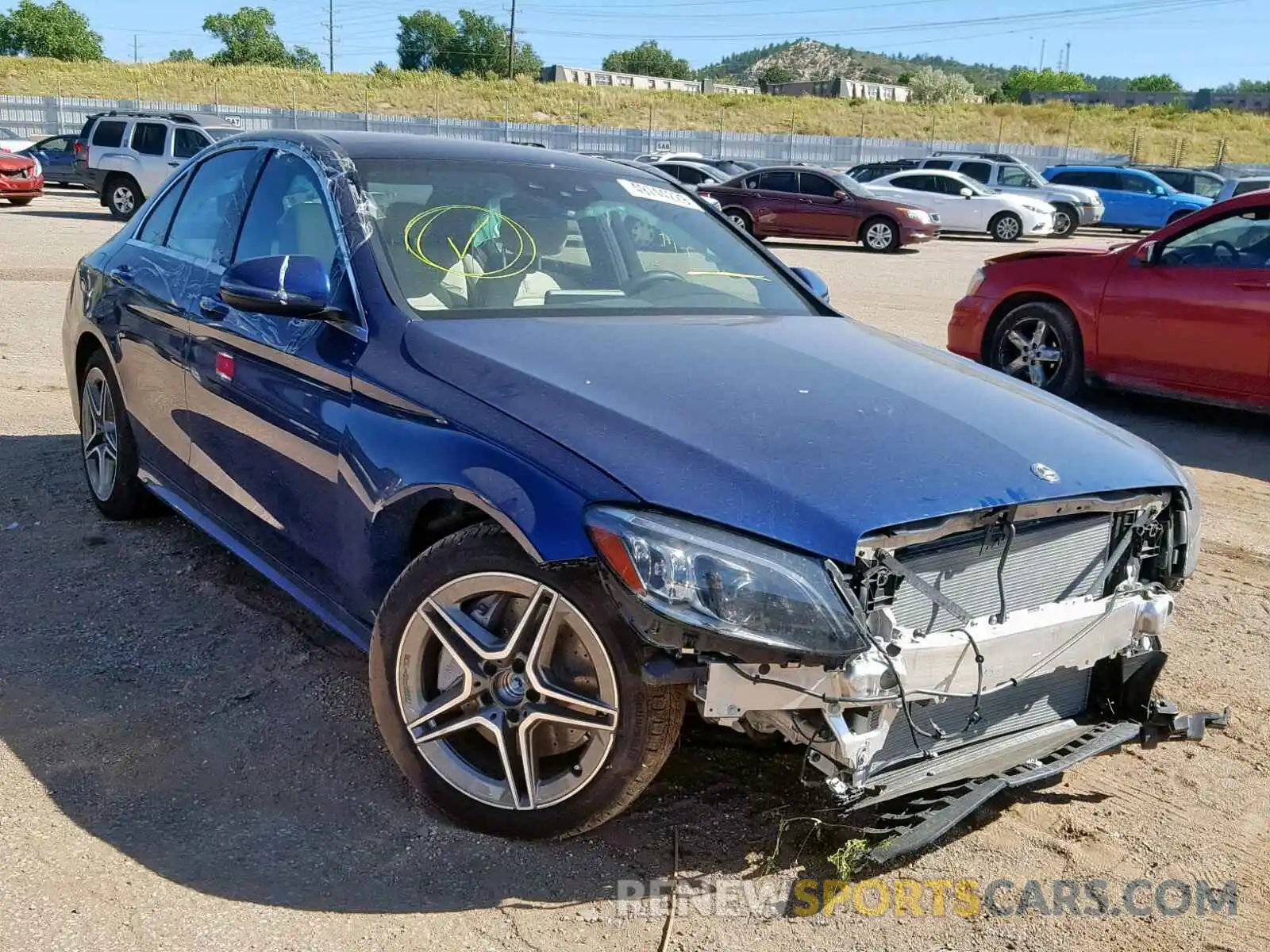 1 Photograph of a damaged car 55SWF8EB9KU298584 MERCEDES-BENZ C CLASS 2019