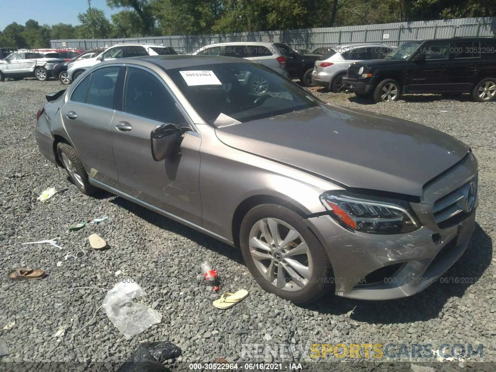 1 Photograph of a damaged car 55SWF8EB9KU313651 MERCEDES-BENZ C-CLASS 2019