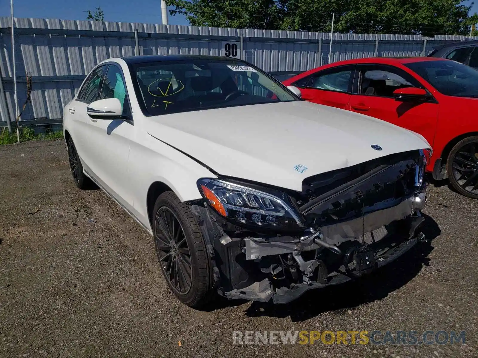 1 Photograph of a damaged car 55SWF8EB9KU320504 MERCEDES-BENZ C-CLASS 2019