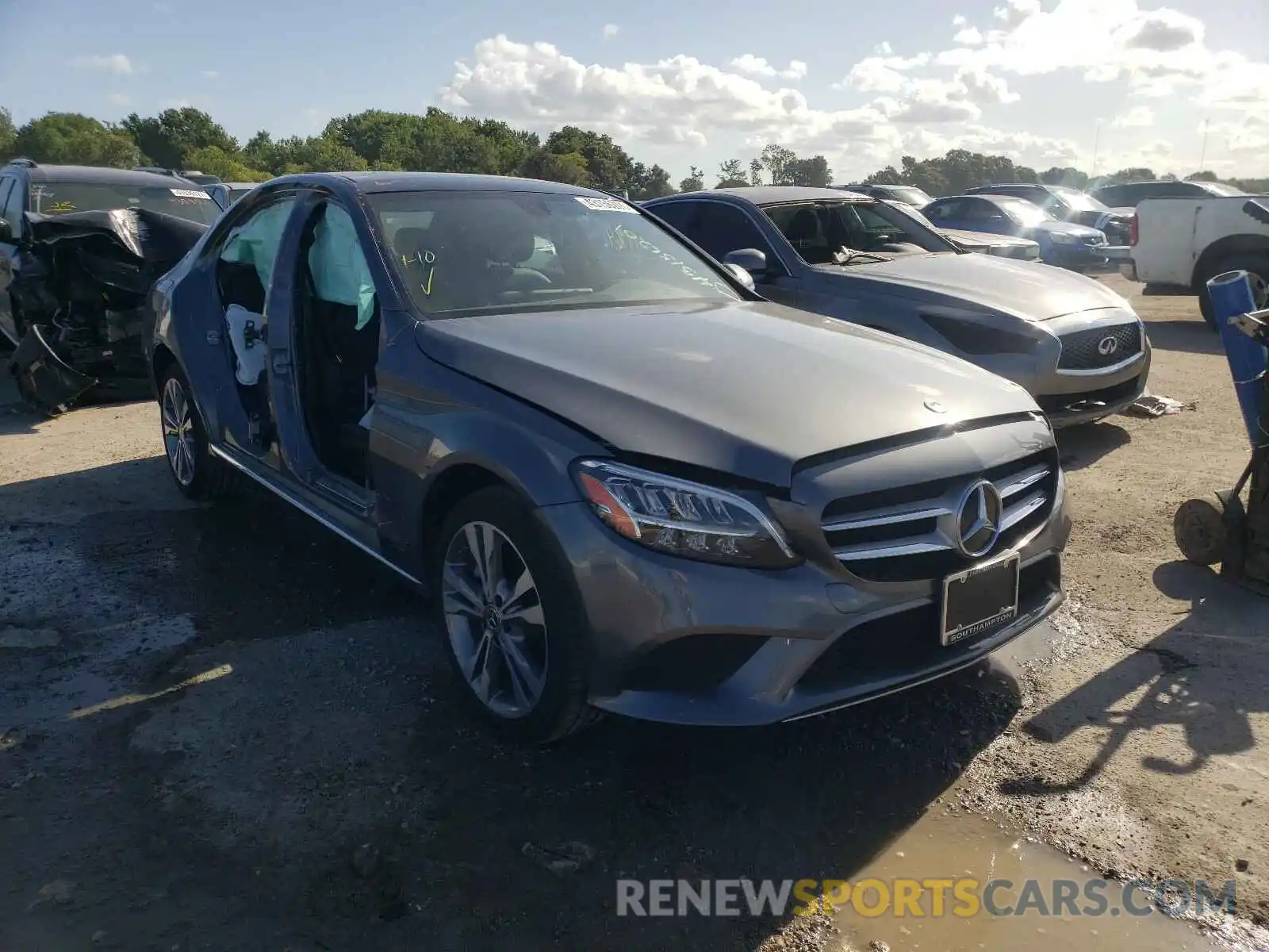 1 Photograph of a damaged car 55SWF8EBXKU284760 MERCEDES-BENZ C CLASS 2019