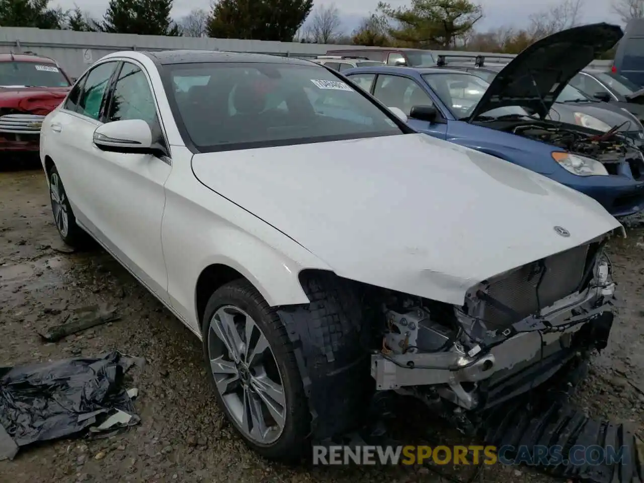 1 Photograph of a damaged car 55SWF8EBXKU289828 MERCEDES-BENZ C-CLASS 2019