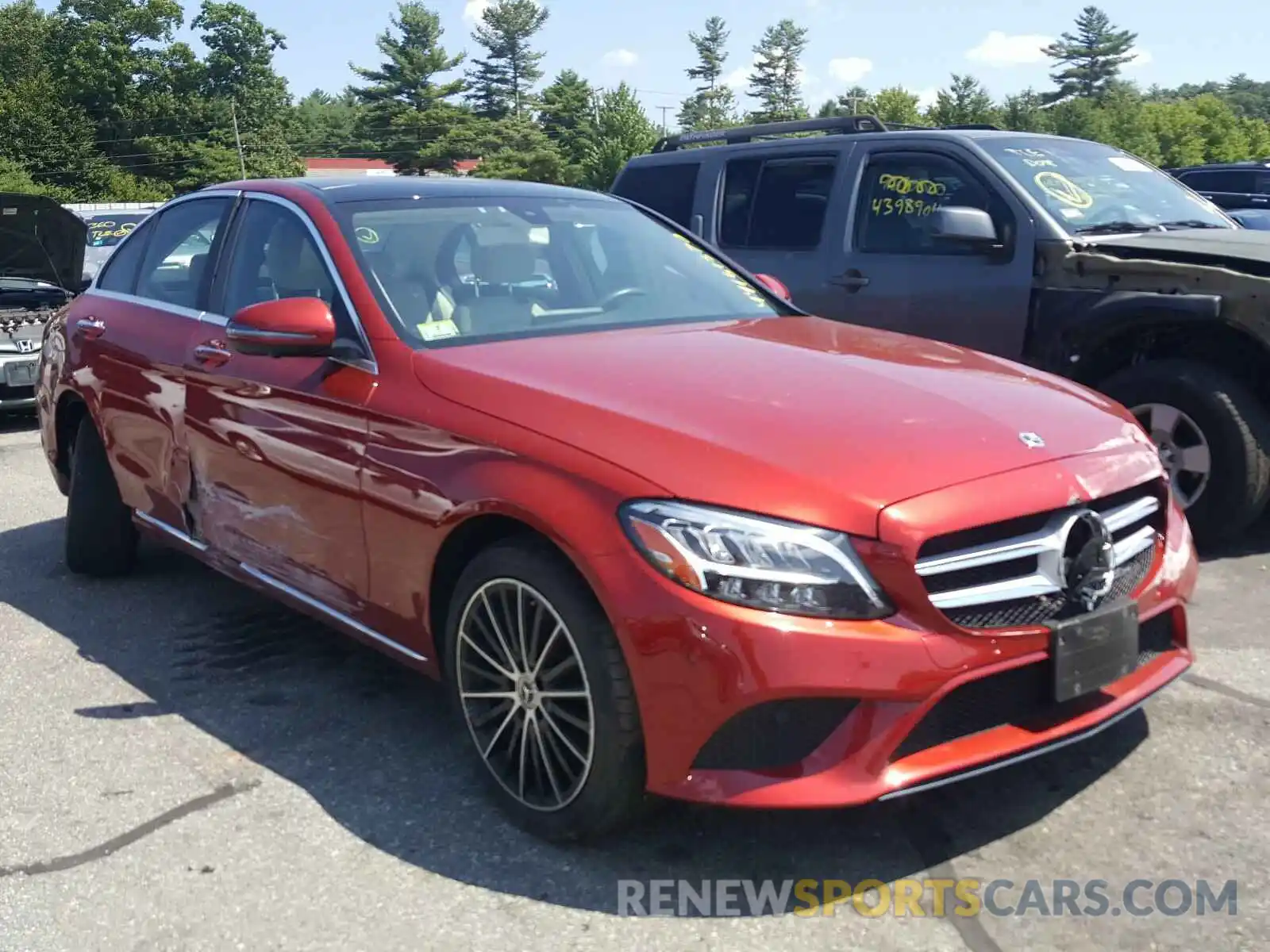 1 Photograph of a damaged car 55SWF8EBXKU292163 MERCEDES-BENZ C CLASS 2019