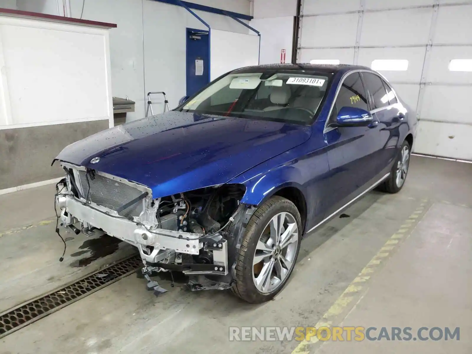 2 Photograph of a damaged car 55SWF8EBXKU293300 MERCEDES-BENZ C CLASS 2019