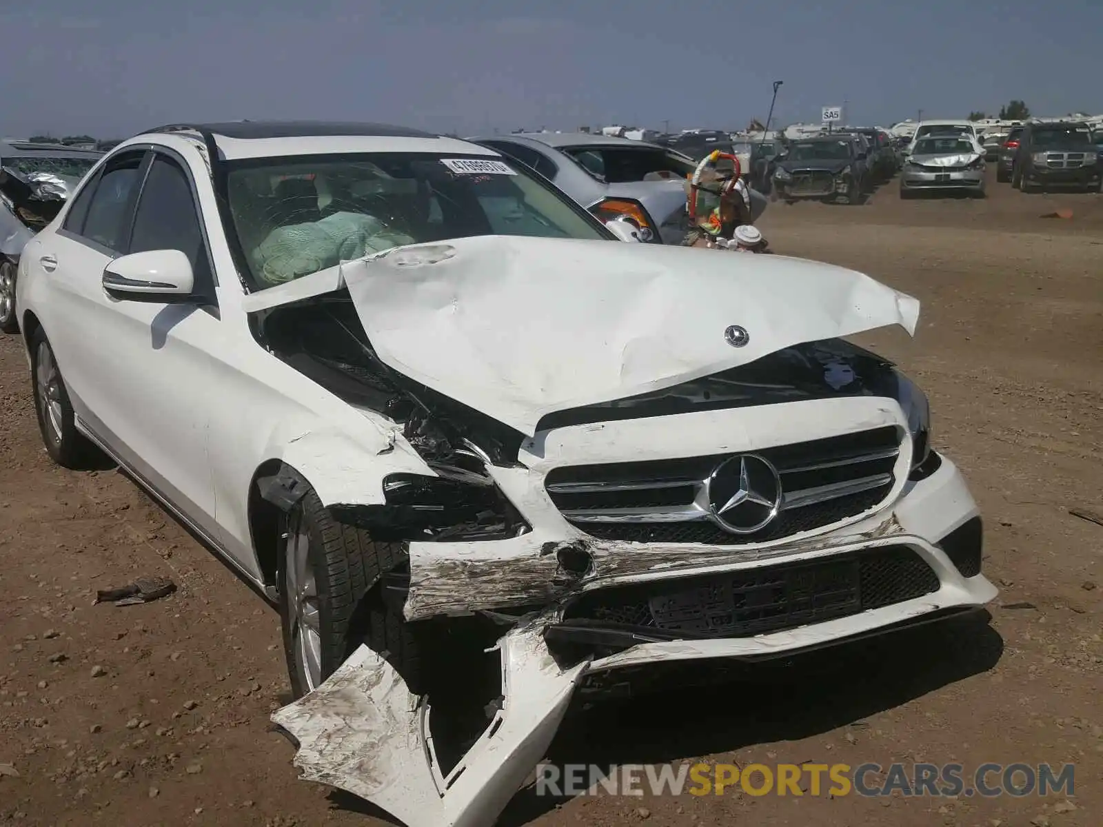1 Photograph of a damaged car 55SWF8EBXKU307485 MERCEDES-BENZ C CLASS 2019