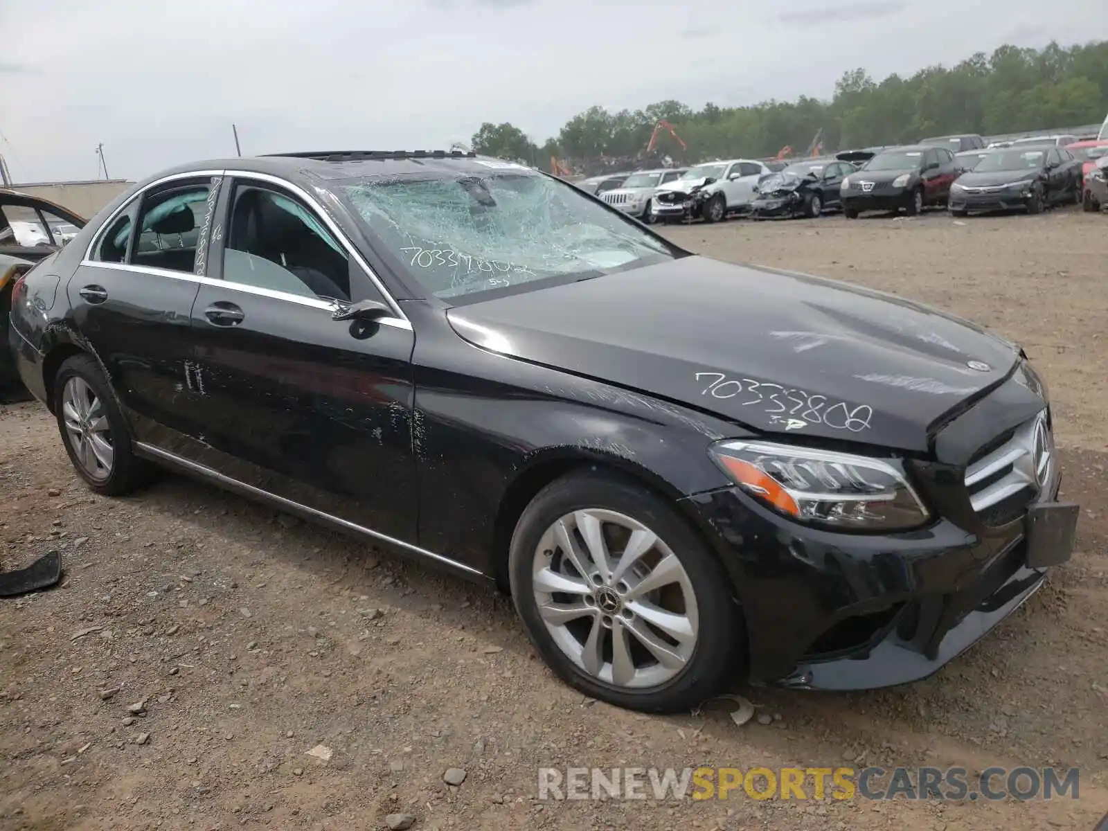 1 Photograph of a damaged car 55SWF8EBXKU313092 MERCEDES-BENZ C CLASS 2019