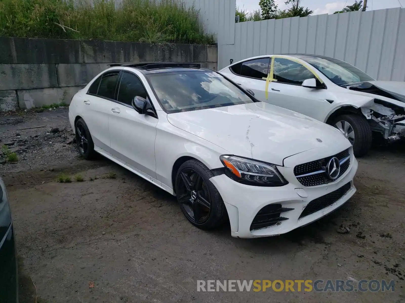 1 Photograph of a damaged car 55SWF8EBXKU315571 MERCEDES-BENZ C-CLASS 2019