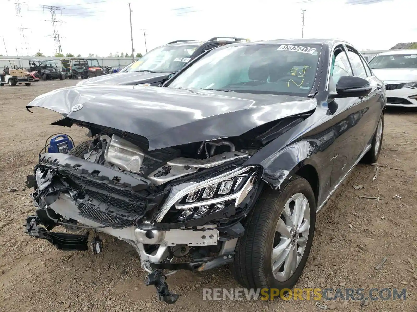 2 Photograph of a damaged car 55SWF8EBXKU315781 MERCEDES-BENZ C CLASS 2019
