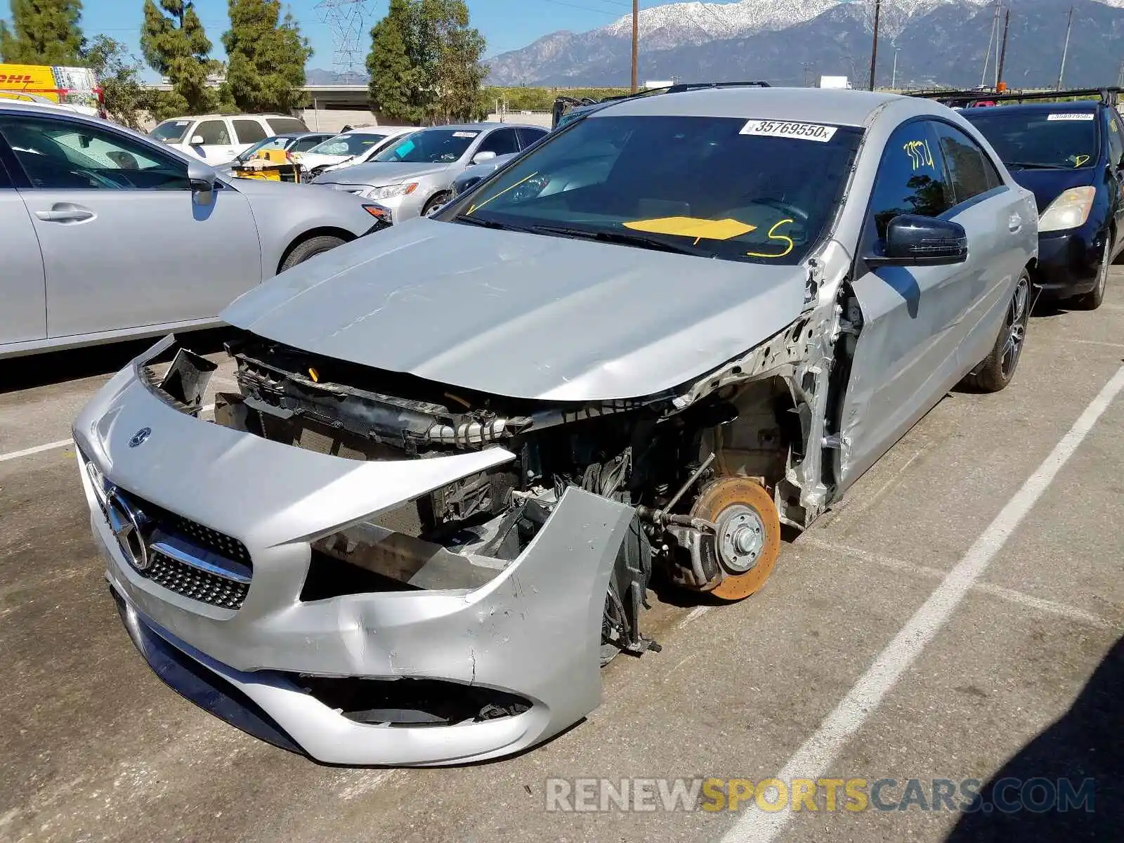 2 Photograph of a damaged car WDDSJ4EB0KN714164 MERCEDES-BENZ C CLASS 2019