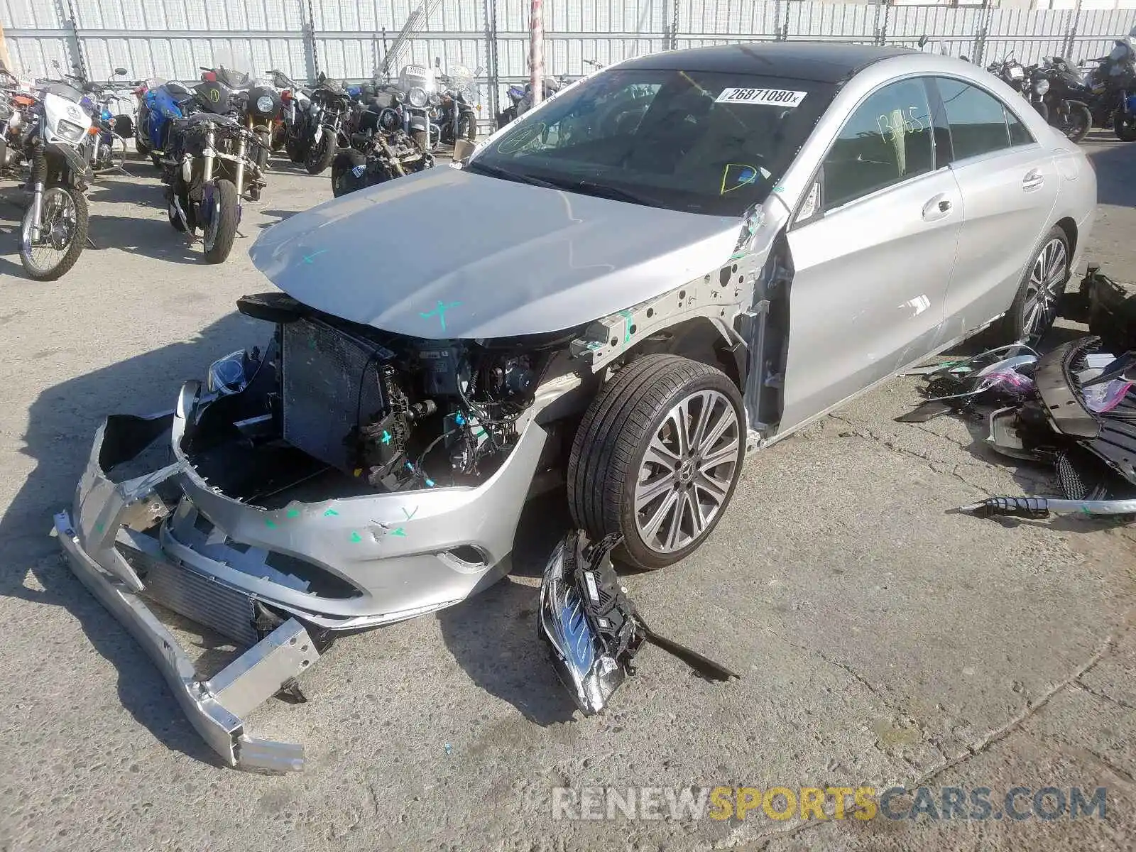 2 Photograph of a damaged car WDDSJ4EB0KN717596 MERCEDES-BENZ C CLASS 2019