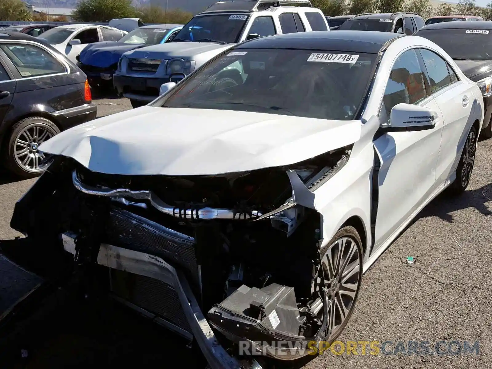 2 Photograph of a damaged car WDDSJ4EB0KN722913 MERCEDES-BENZ C CLASS 2019