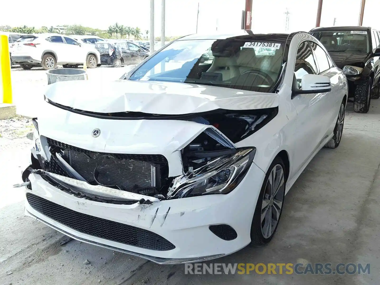 2 Photograph of a damaged car WDDSJ4EB0KN748816 MERCEDES-BENZ C CLASS 2019