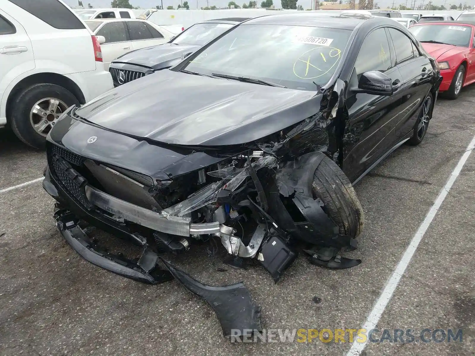 2 Photograph of a damaged car WDDSJ4EB0KN757189 MERCEDES-BENZ C CLASS 2019