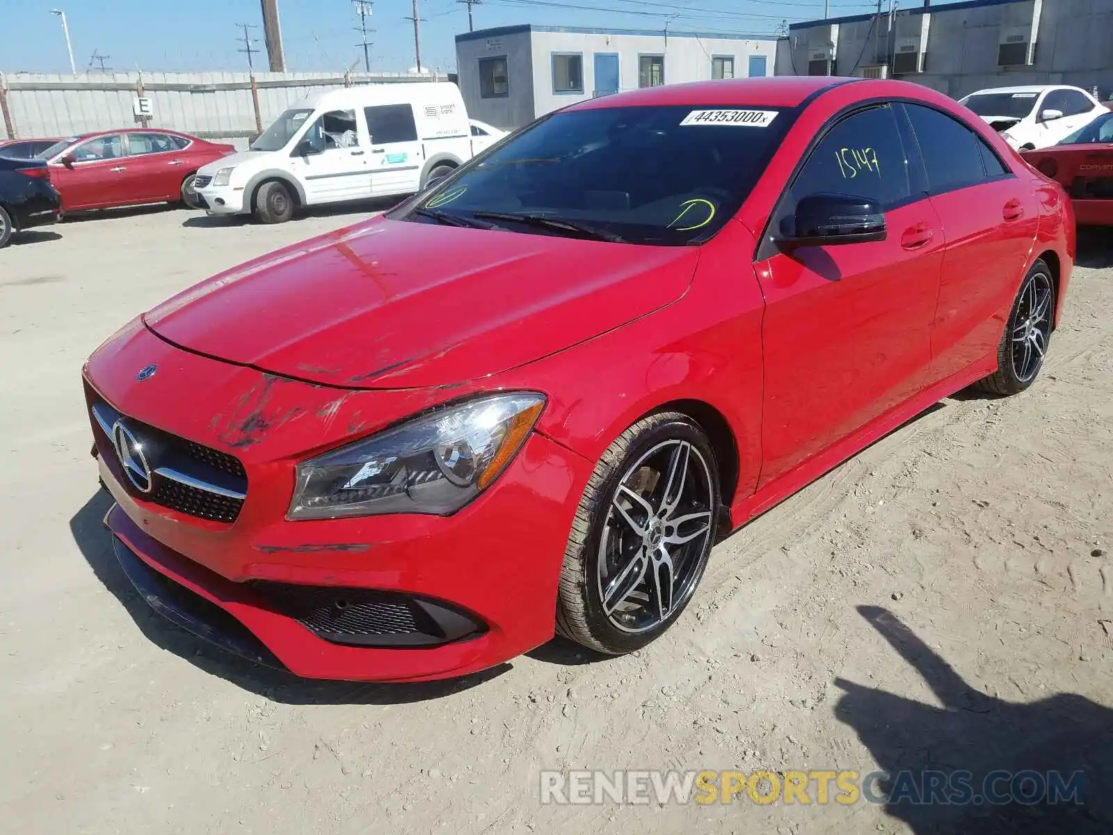 2 Photograph of a damaged car WDDSJ4EB1KN742877 MERCEDES-BENZ C CLASS 2019